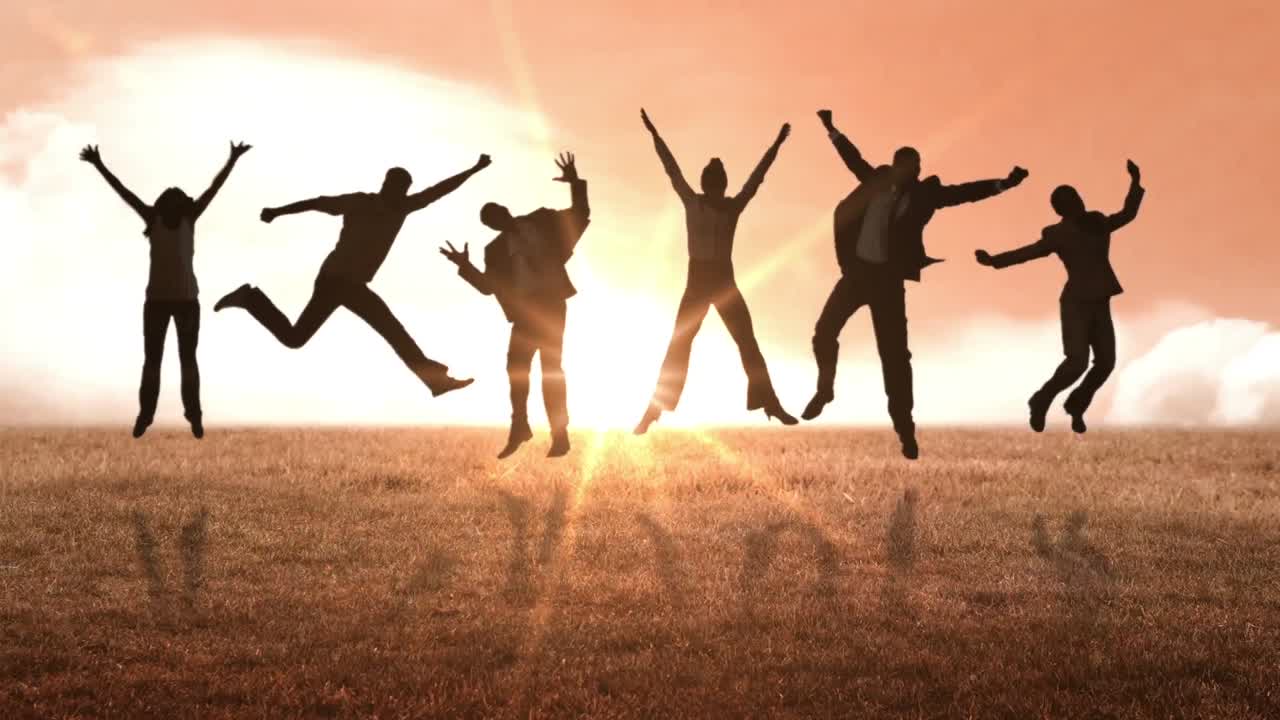 느린 속도로 뛰어다니는 사업가들의 시리즈