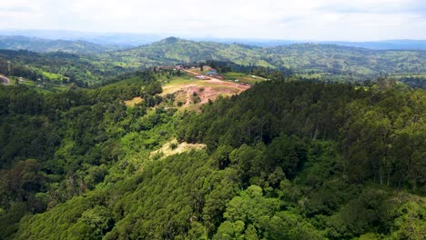 drone view of forest in a small village of africa town west pokot kenya africa