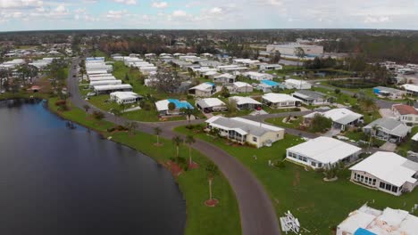 4k drone video of hurricane damage at mobile home park in florida - 30