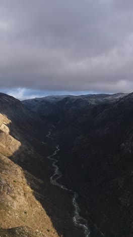 mountain valley river vertical video