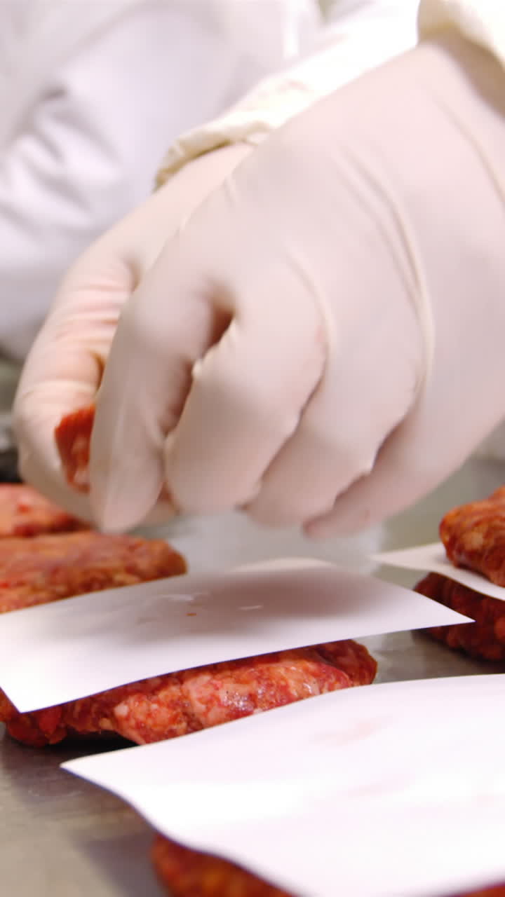 Team of butchers working