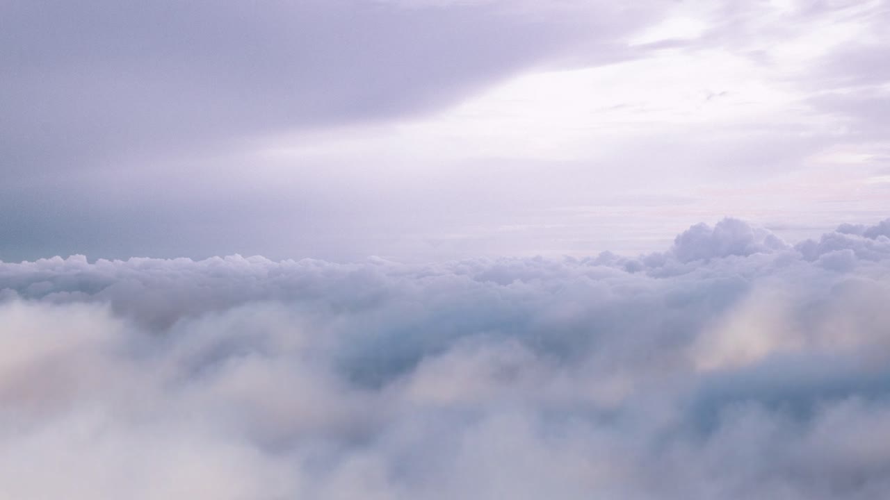 timelapse, point of view moving clouds at high altitude