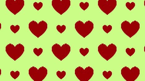 pixelated hearts pattern