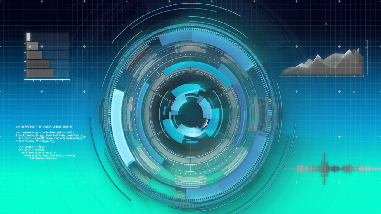 범위 스캐닝과 통계에 대한 데이터 처리의 애니메이션