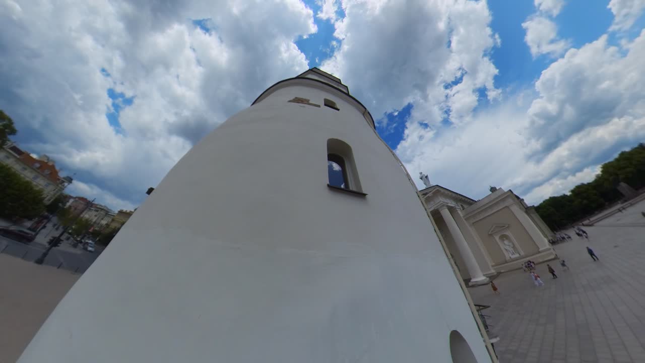 View of Vilnius Cathedral Tower and Cathedral