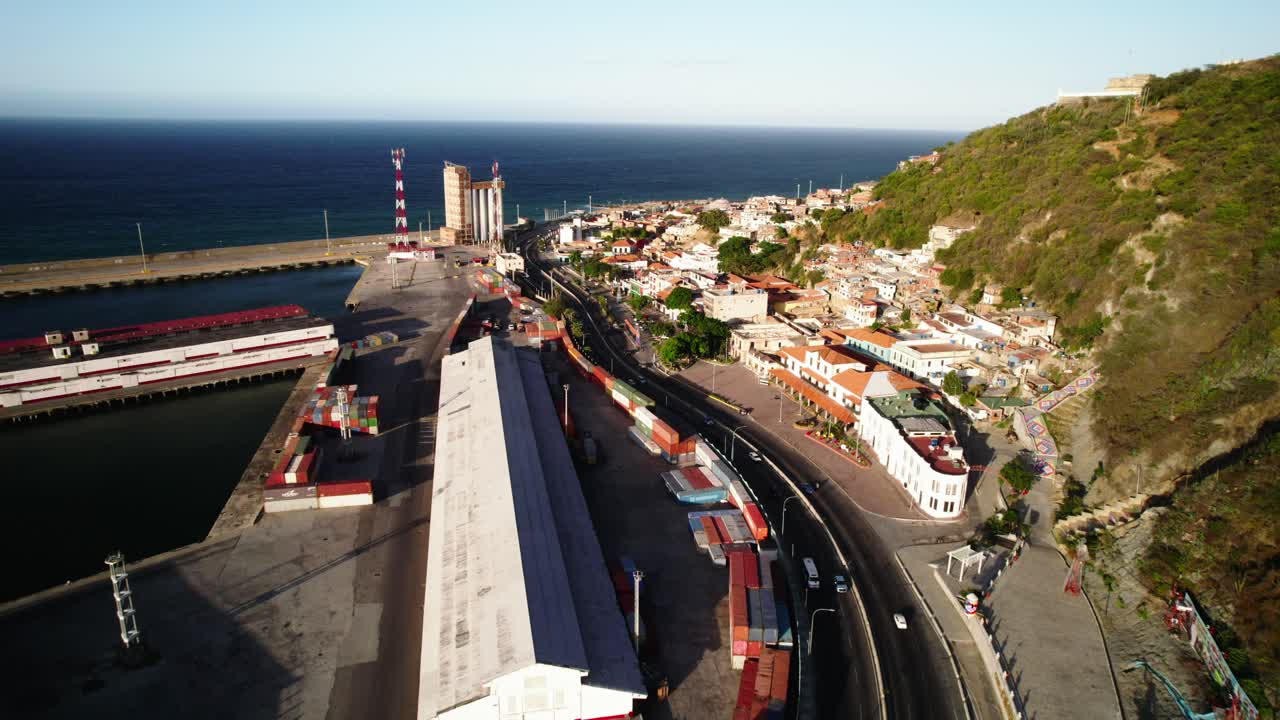 Casa guipuzcoana, a historic building in la guaira, venezuela, aerial view