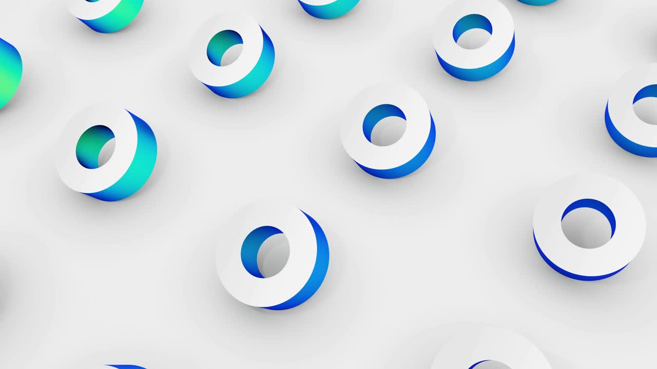 다양한 홀로그램 색상, 3d 모양 회전, 4k 원활한 루프 애니메이션 영상을 설정합니다.