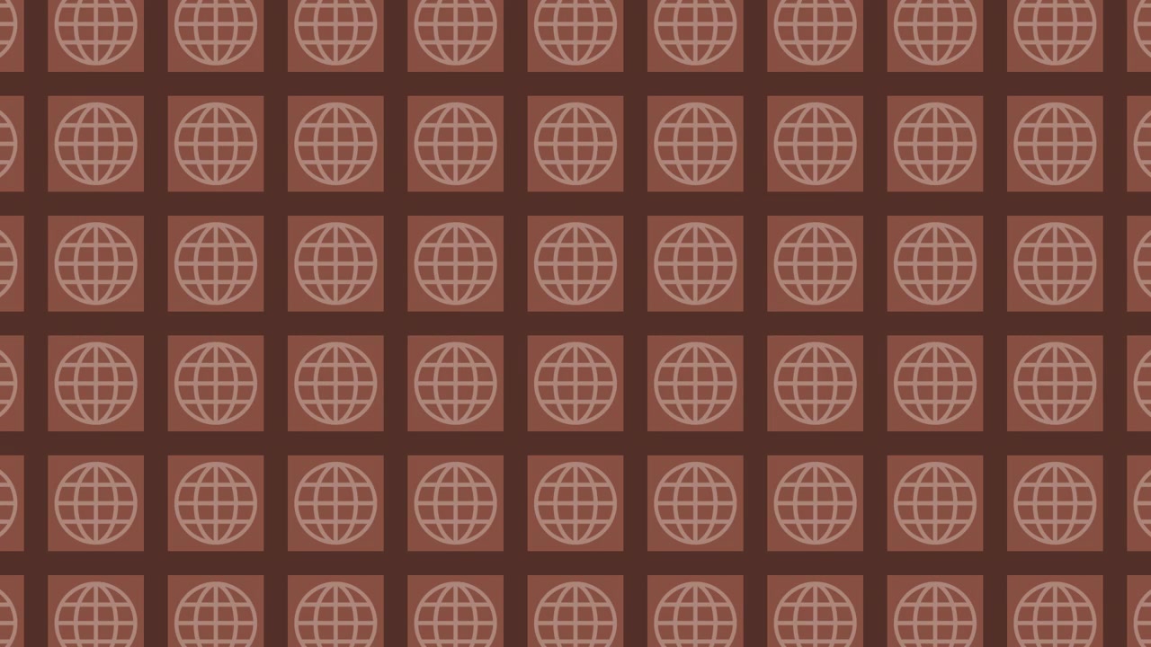Brown Geometric Pattern with Globes
