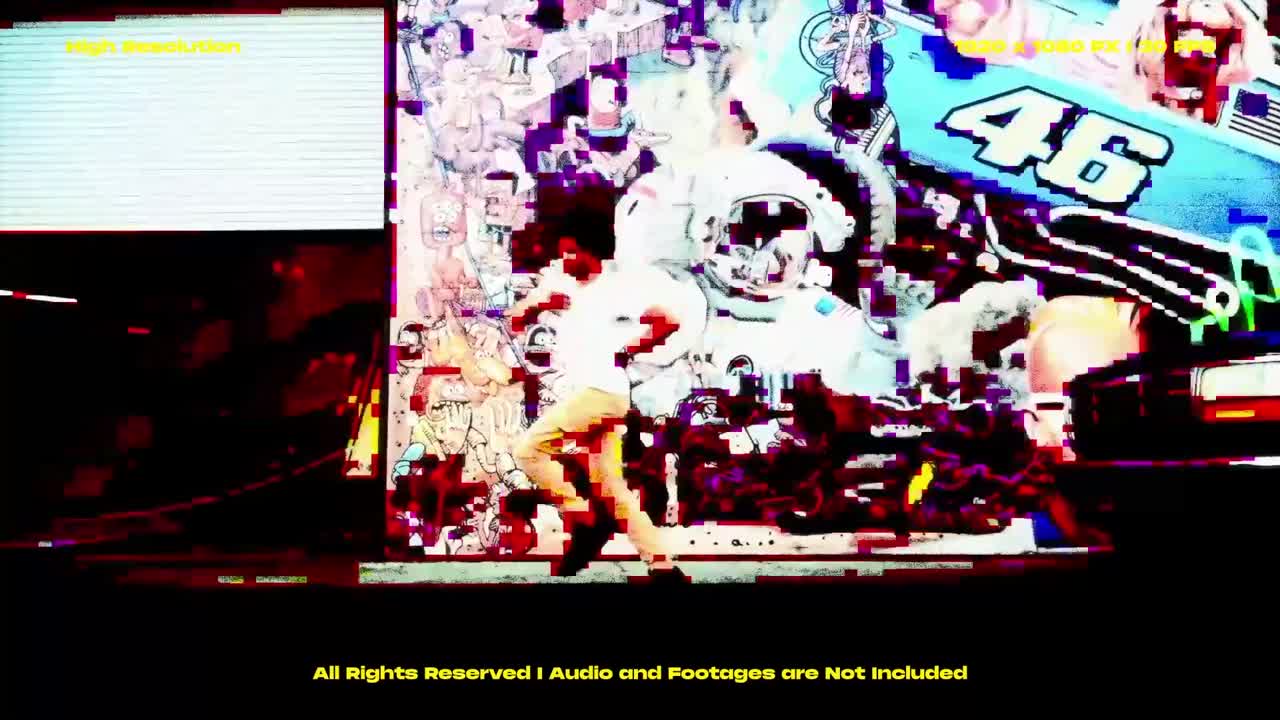 Overlay effetto glitch grunge pixelato dinamico