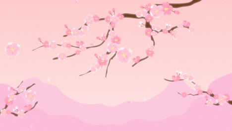 An-animation-of-Hand-drawn-cherry-blossom-background