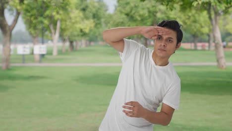 Hombre-Indio-Encontrando-A-Alguien-En-El-Parque.