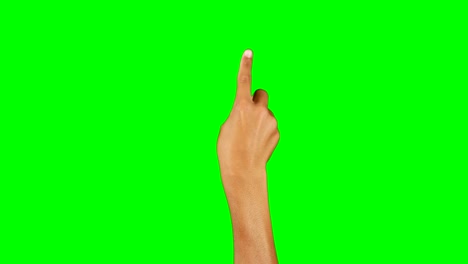 mano fingiendo usar una pantalla invisible