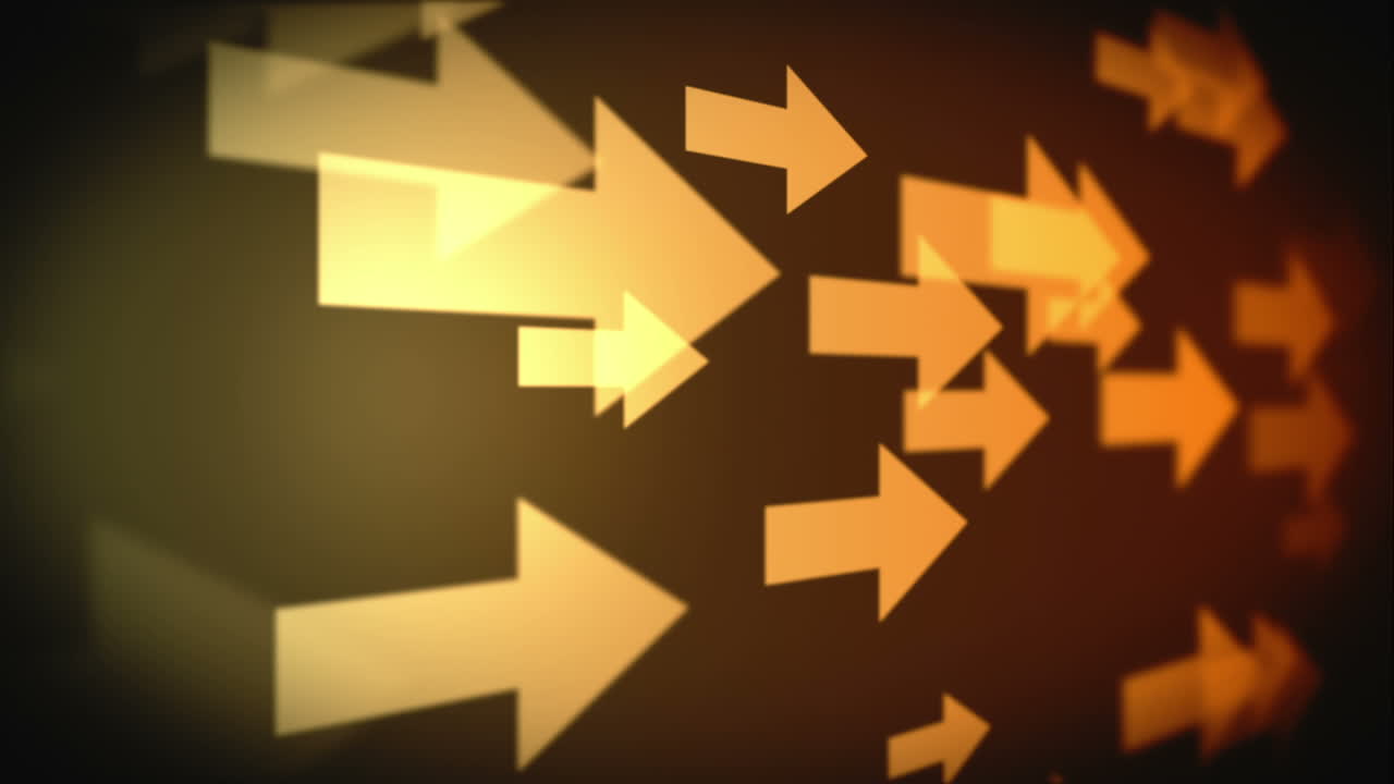 video de varias flechas naranjas