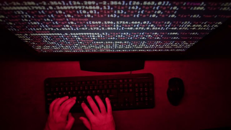 Person Programming at Night
