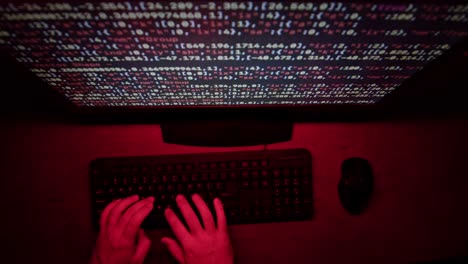 Person Programming at Night