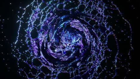 salpicaduras en espiral de líquido abstracto