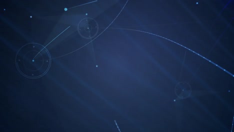 animación de redes de conexiones en fondo oscuro