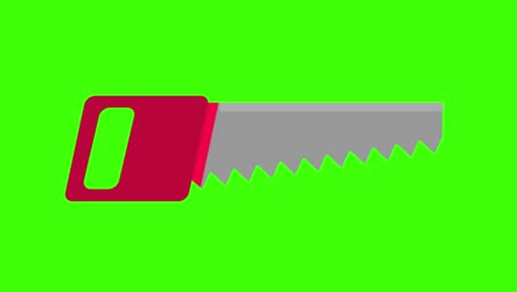 icono de una herramienta de sierra en una pantalla verde en 4k