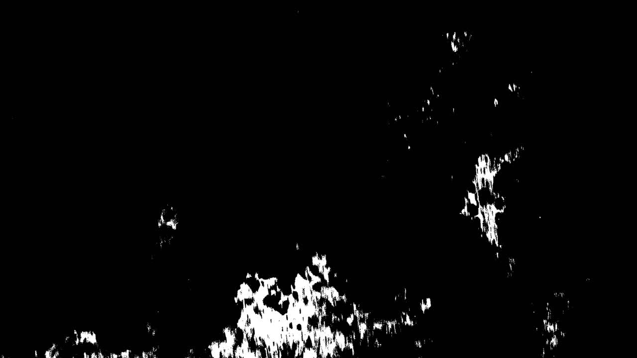 Textura Abstrata Branca Grunge Animada Movendo-se em Fundo Preto