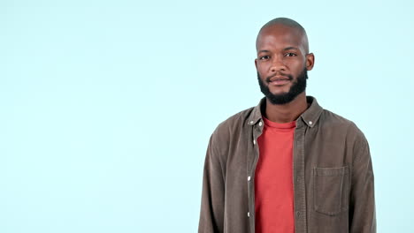 Hand,-wrong-or-face-of-black-man-in-studio