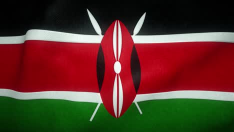 flag of kenya waving in the wind