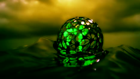 4k abstract spheres in an organic cage.