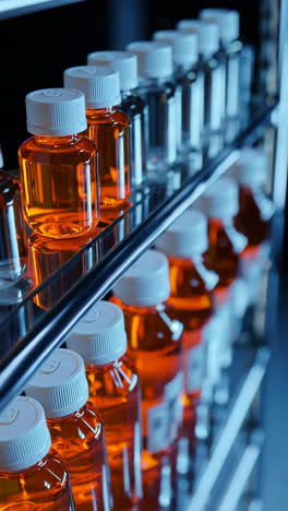 medicine bottles on shelves