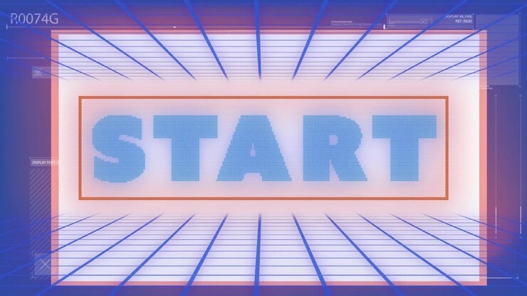 Animation of start text over data processing