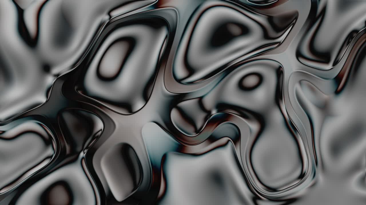 4k Abstract fluid mercury alloy metal liquid water surface flow background,metals chemical oil materials smelting melting,shiny silk satin texture backdrop. Loopable Element