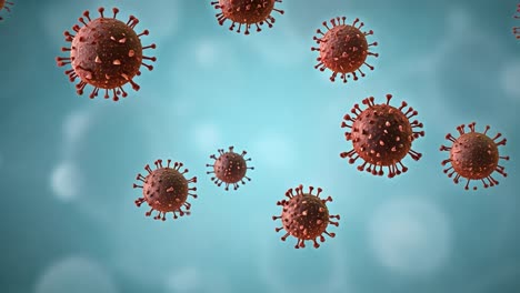 renderización en 3d de las partículas del coronavirus