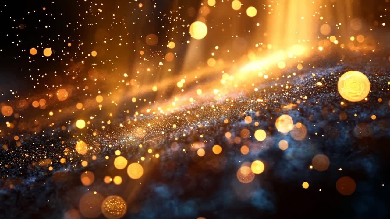 A bright orange and blue background with a lot of sparkles. The sparkles are scattered all over the background and are of different sizes. The background is very colorful and lively