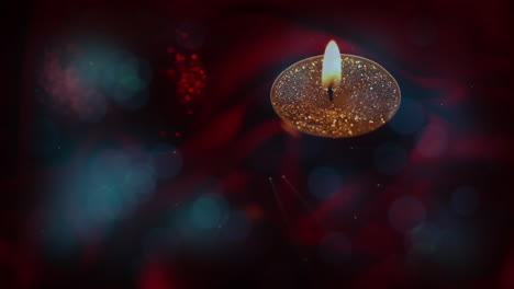 animation of tea light candles with flickering spots of light