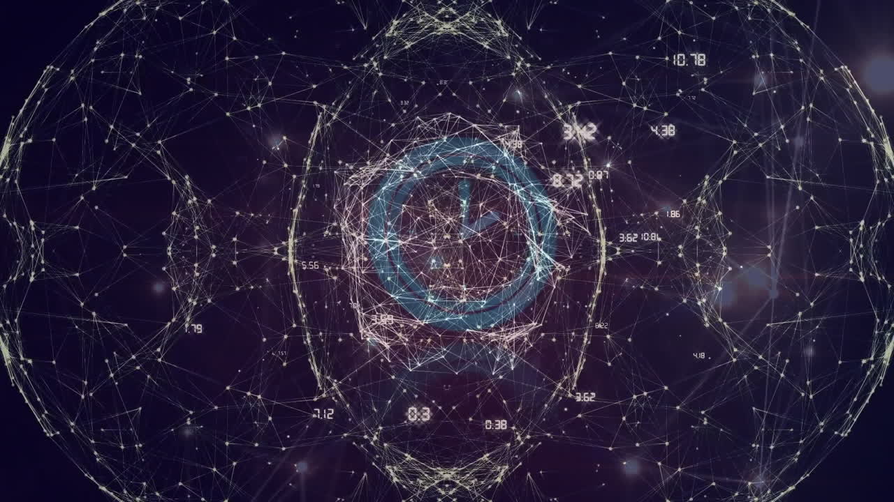 animación de la red de conexiones en todo el mundo