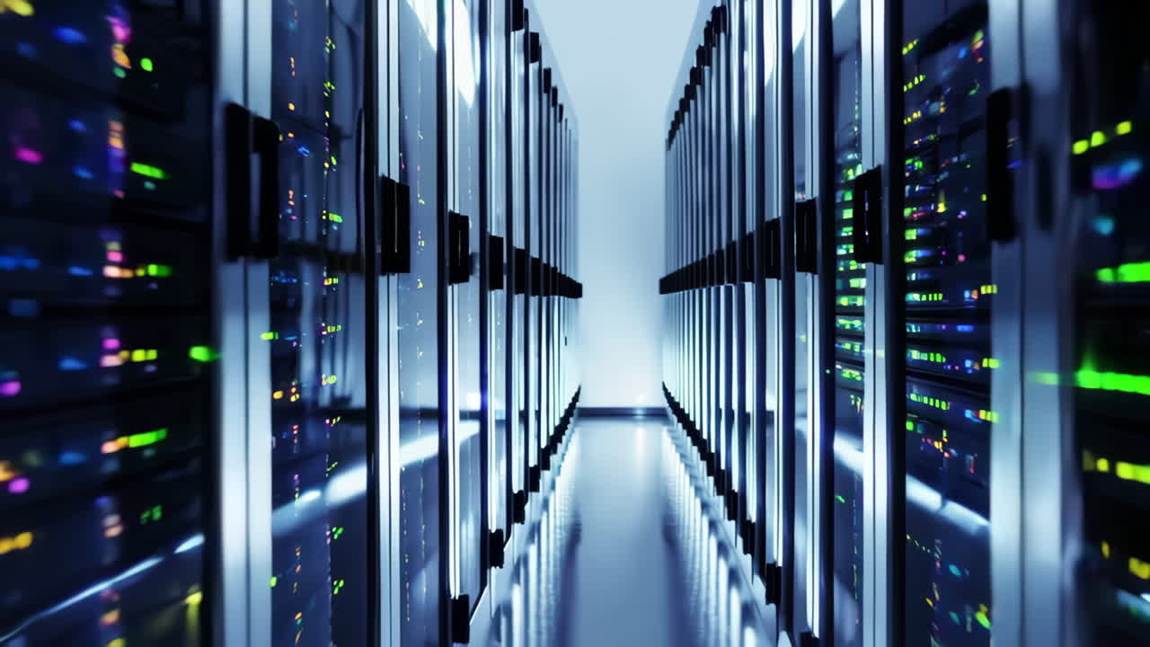 Modern Data Center Interior