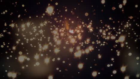animación de puntos de luz sobre chispas