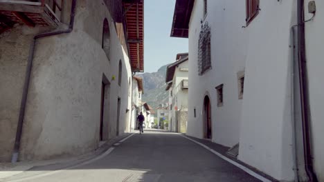 charming italian village street in the alps