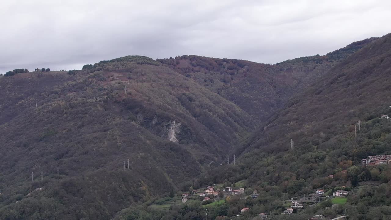 Stunning drone view of the Italian Alps showcasing autumn beauty