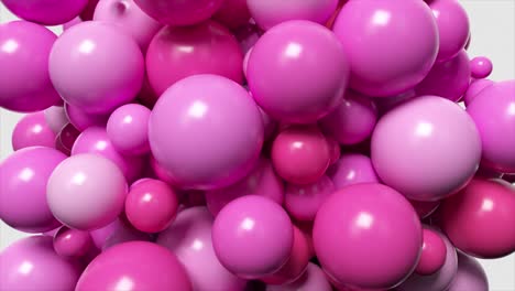 pink 3d spheres cluster