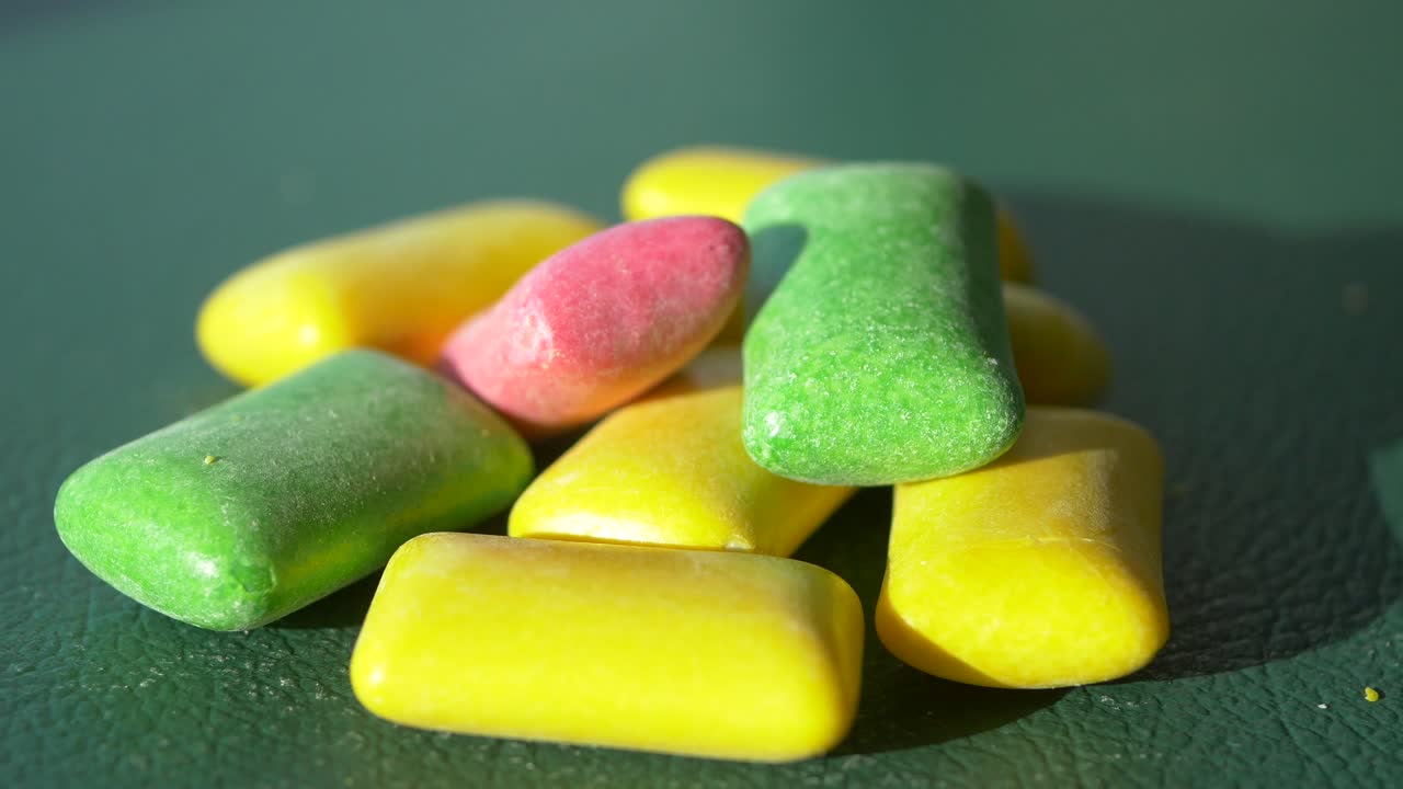 Pile of colorful chewing gum