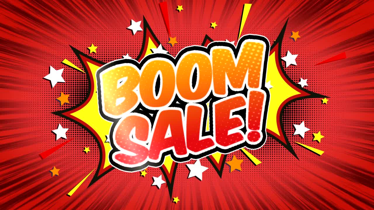 세일 - 만화 스타일 텍스트