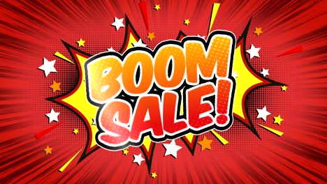 boom sale - comic style text