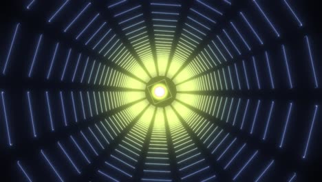 túnel de neón brillante