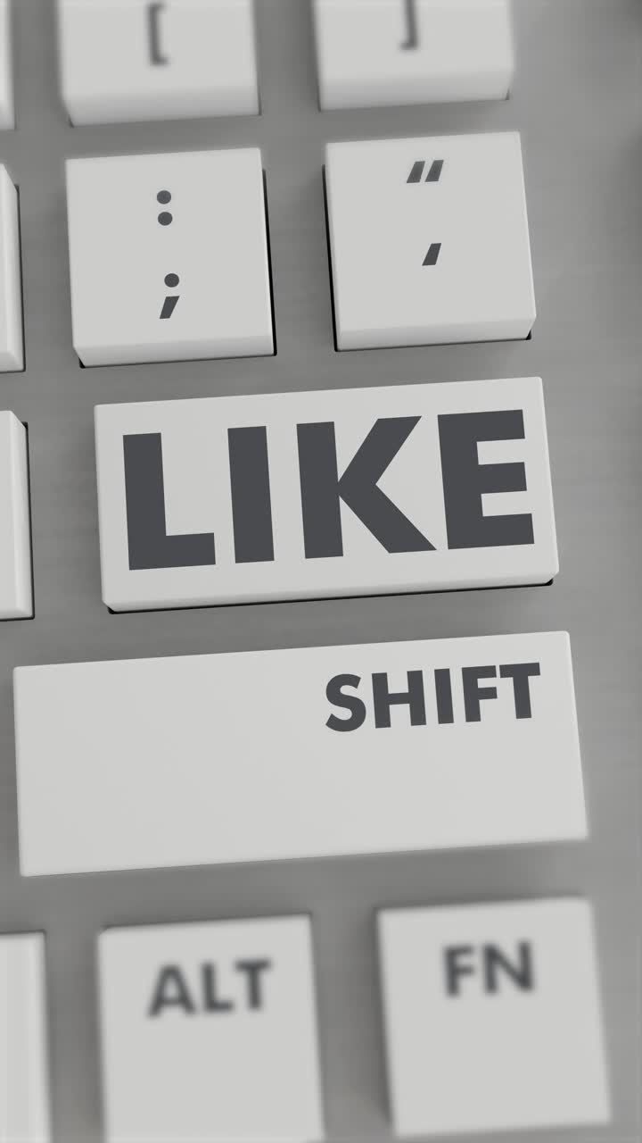 LIKE BUTTON PRESSING ON KEYBOARD Vertical Video