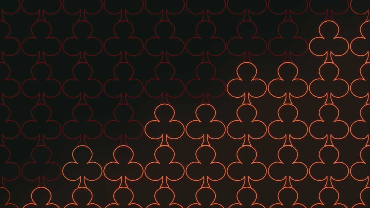 patrón negro y rojo en forma de corazón con líneas curvas repetidas