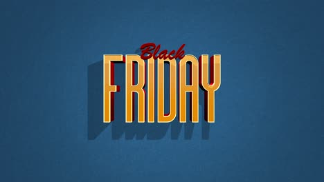 retro black friday text on blue vintage texture in 80s style