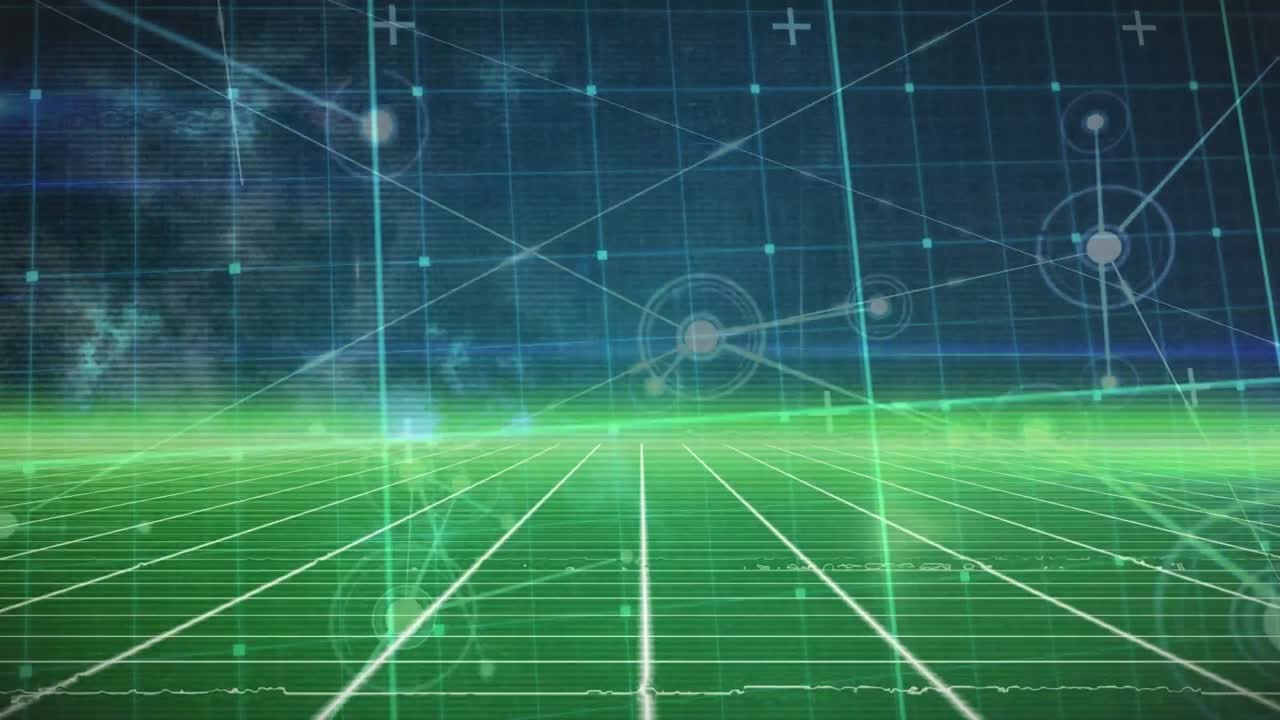 animación del procesamiento de datos con redes de conexiones