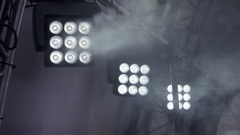 stage lights with smoke