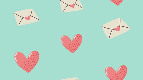 hearts and envelopes pattern