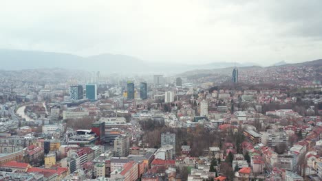 misty morning over sarajevo, capital city of bosnia and hercegovina