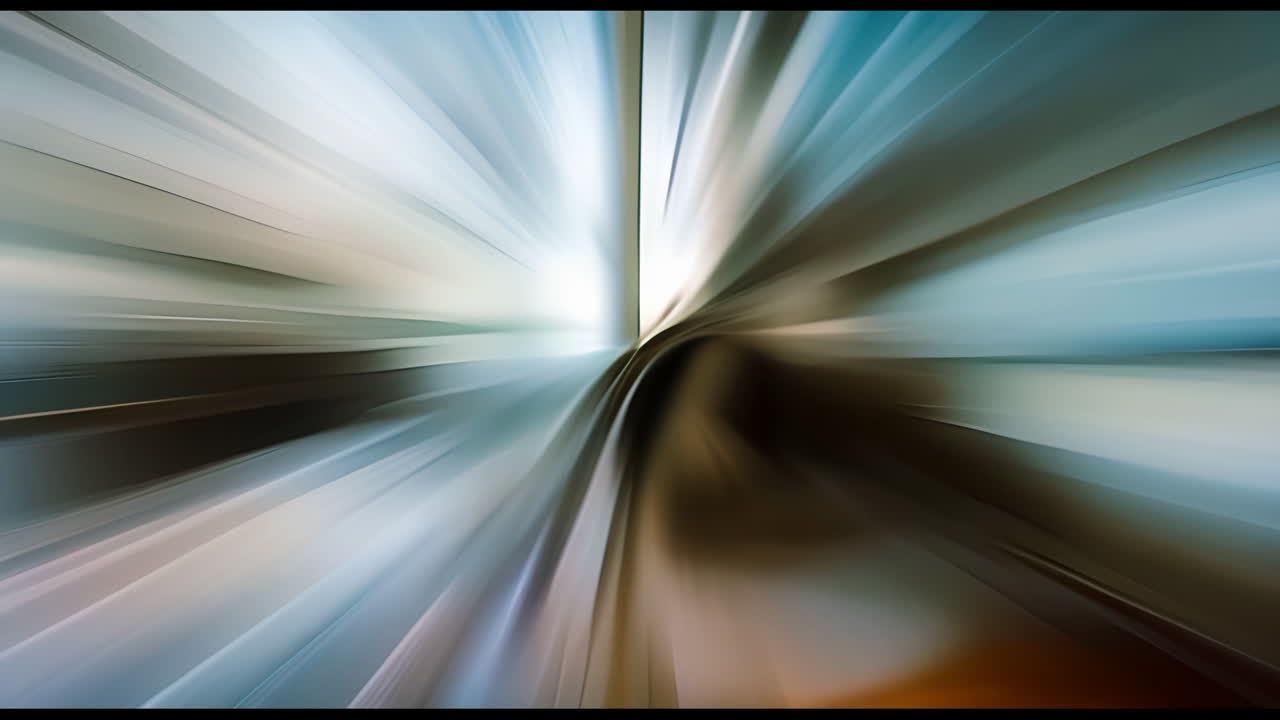 Animation of green and silver shapes moving on black background